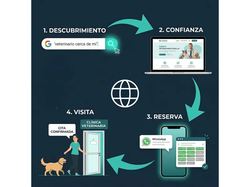 El flujo de captación: de Google a la cita