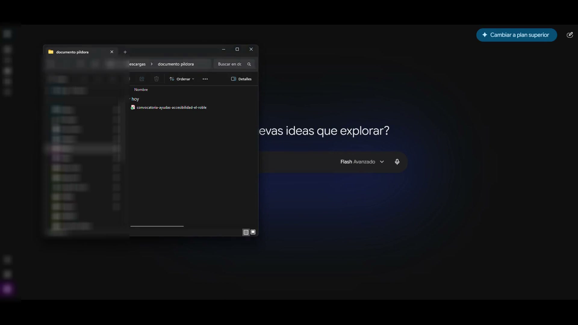 Reproducir vídeo: Marta resume una convocatoria de ayudas con Gemini y comprueba el dato crítico